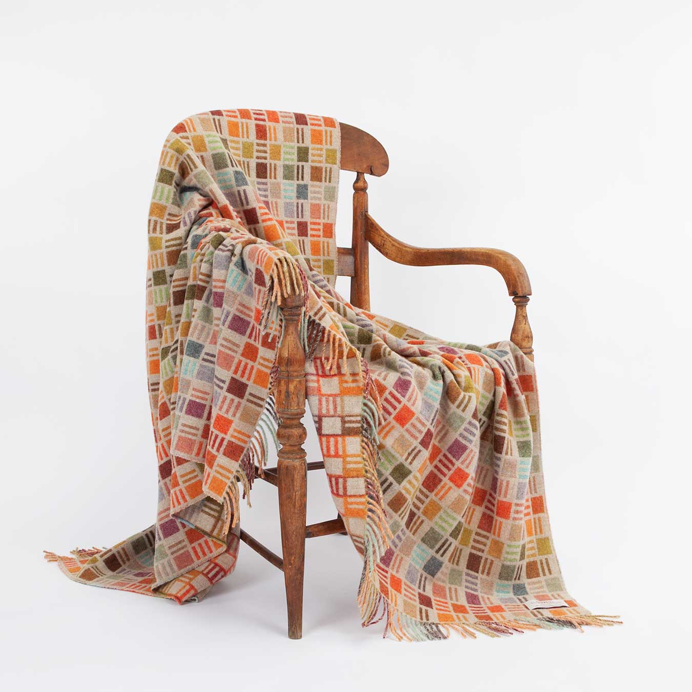 Multi-Coloured Merino Blanket - Image 2
