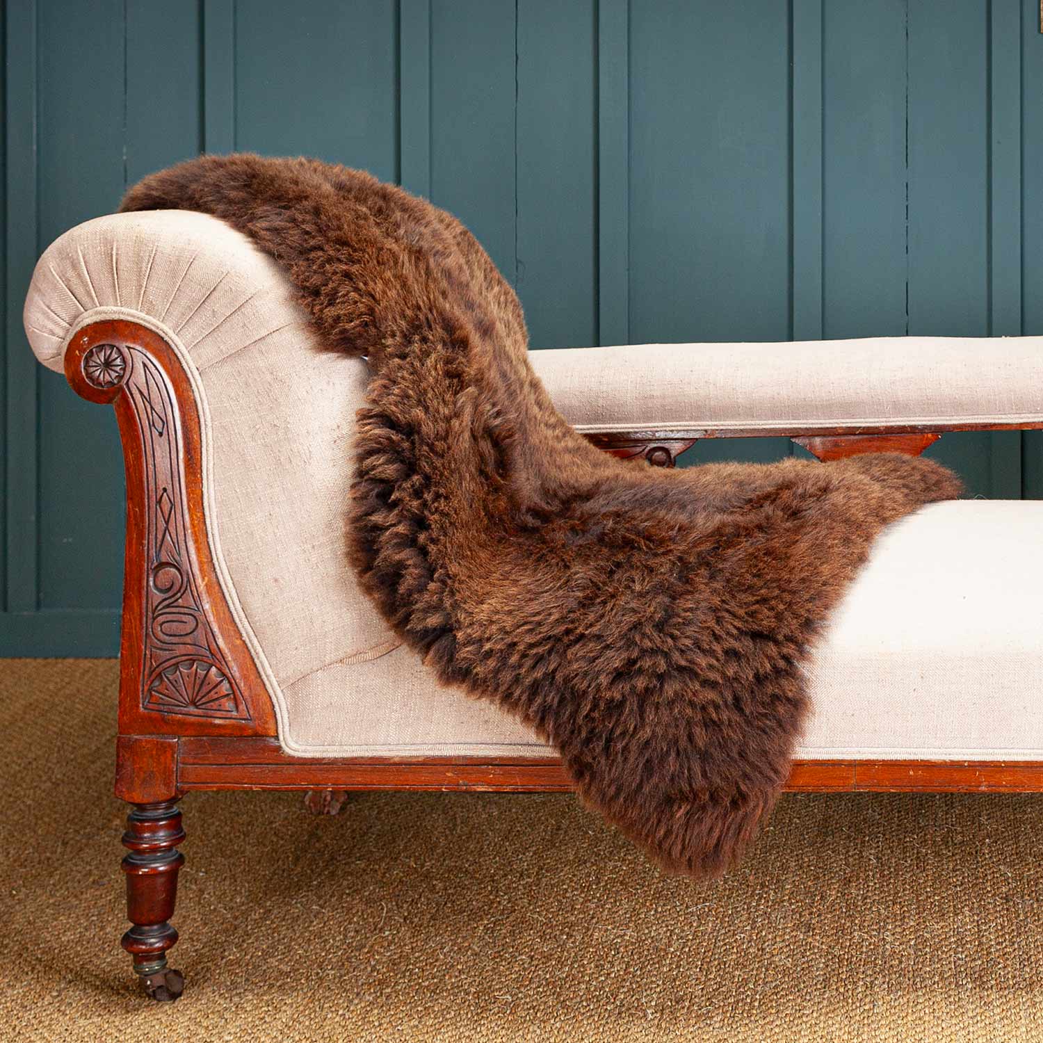 Natural Chocolate Economy Sheepskin Rug - Image 5