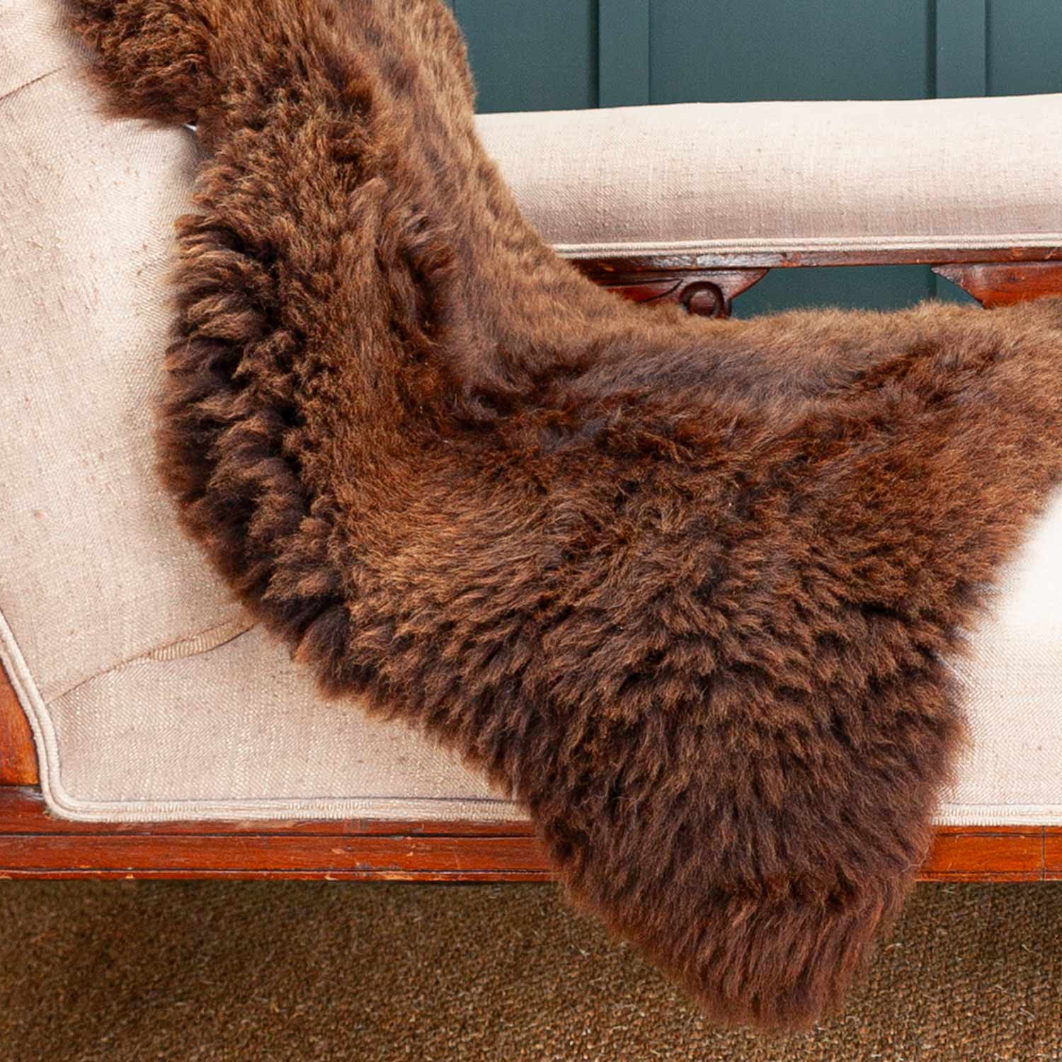 Natural Chocolate Economy Sheepskin Rug - Image 6