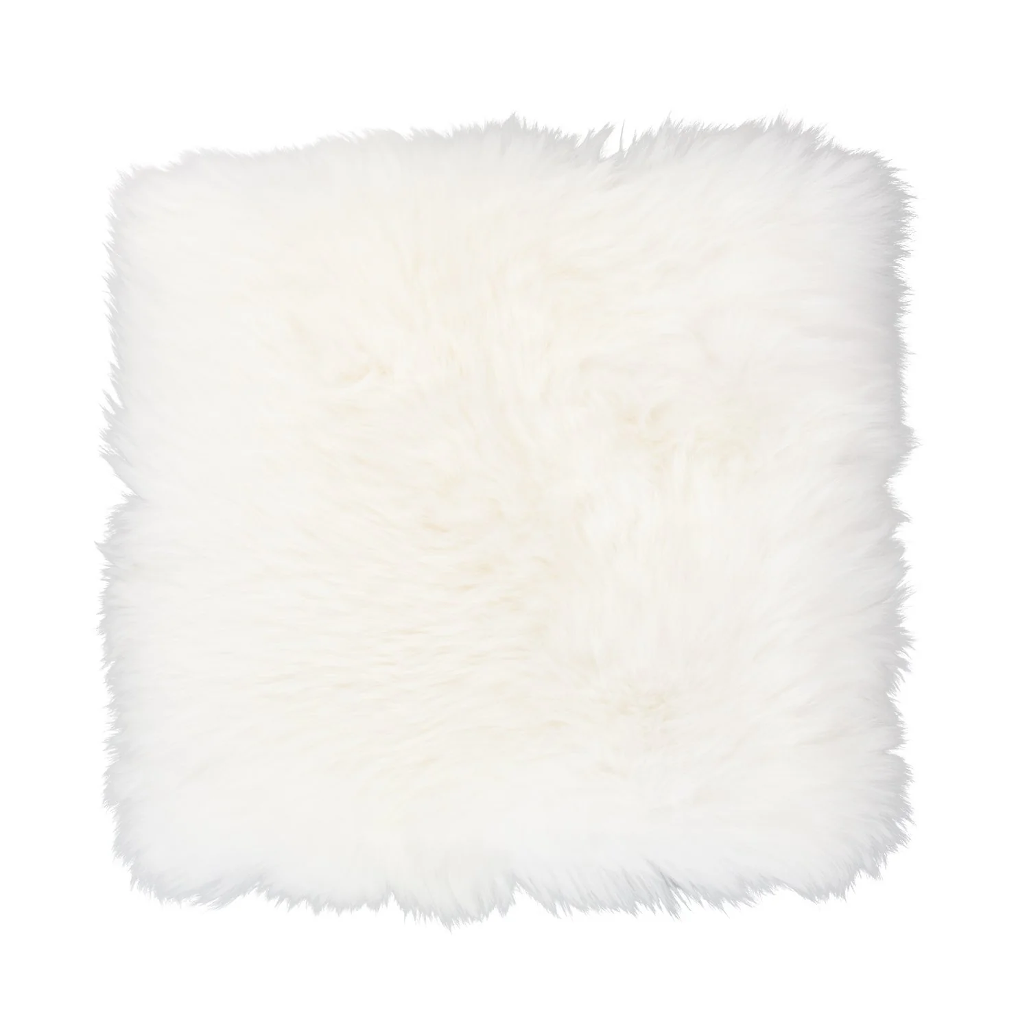 Natural White Sheepskin Seat Pad Square 40 cm - Image 7