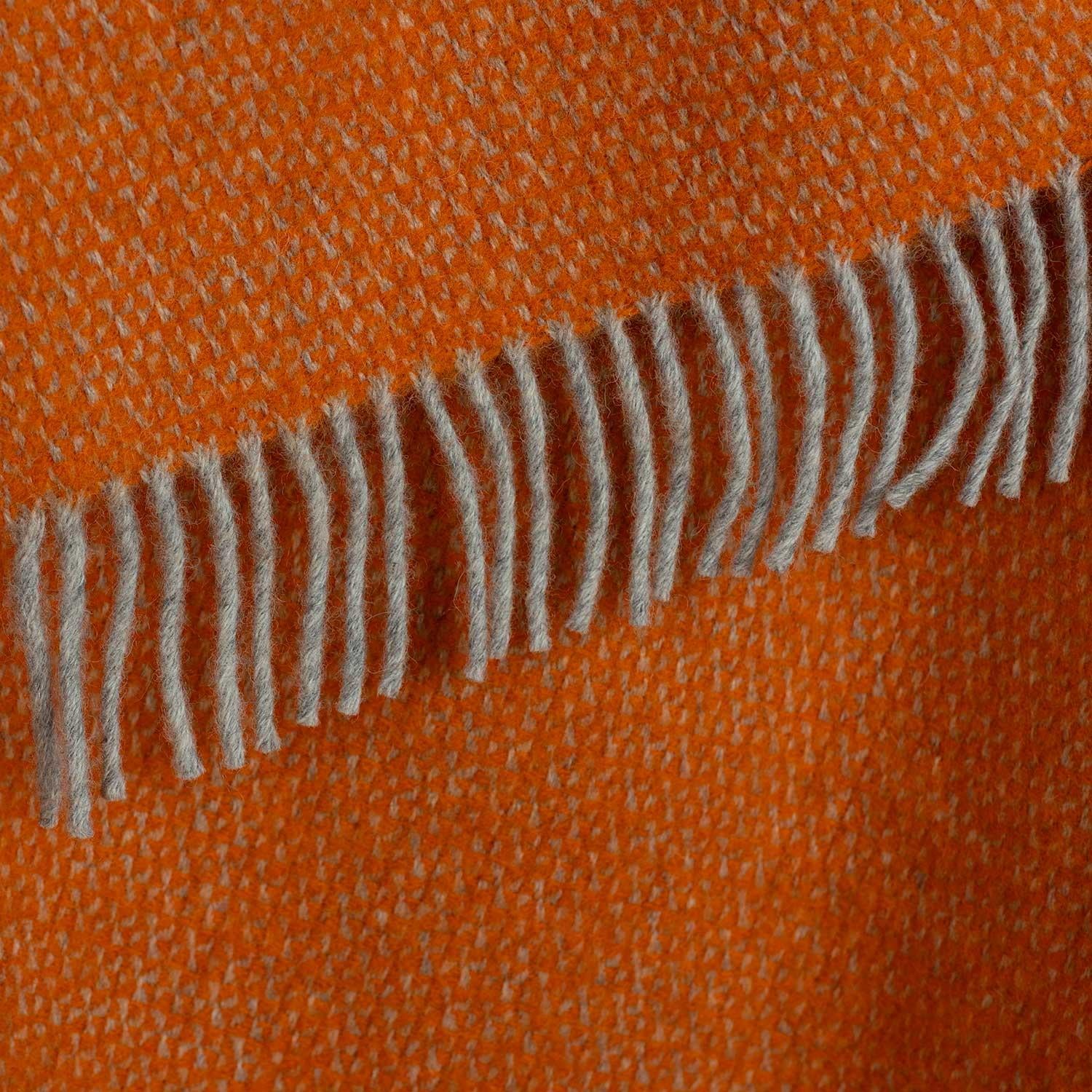Pure New Wool Throw Pumpkin - Image 2
