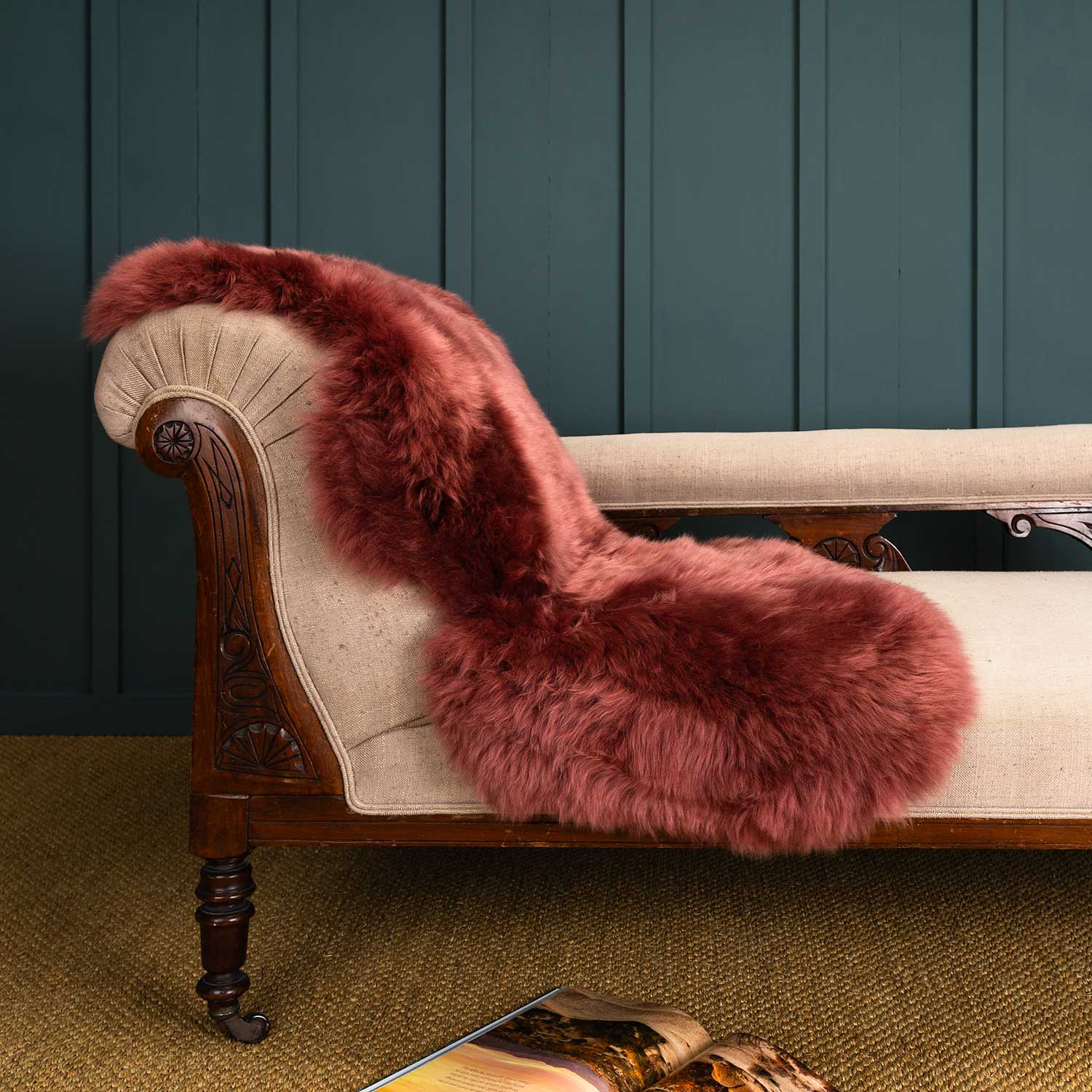 Seconds Sheepskin Rug Rosewood - Image 2