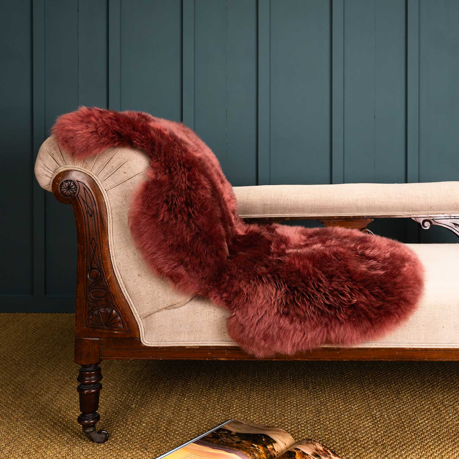 Seconds Sheepskin Rug Rosewood - Image 3