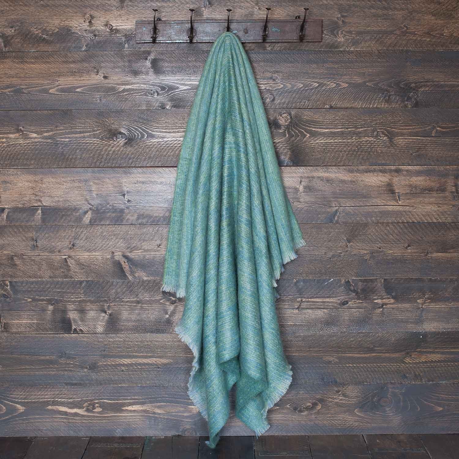 Sea Glass Green Mohair Throw - Image 3