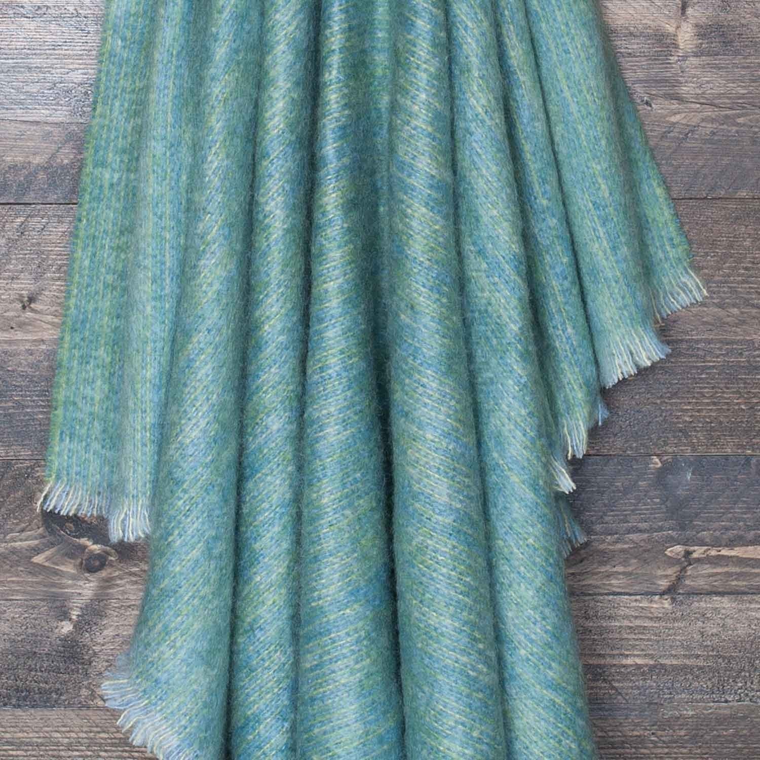 Sea Glass Green Mohair Throw - Image 4