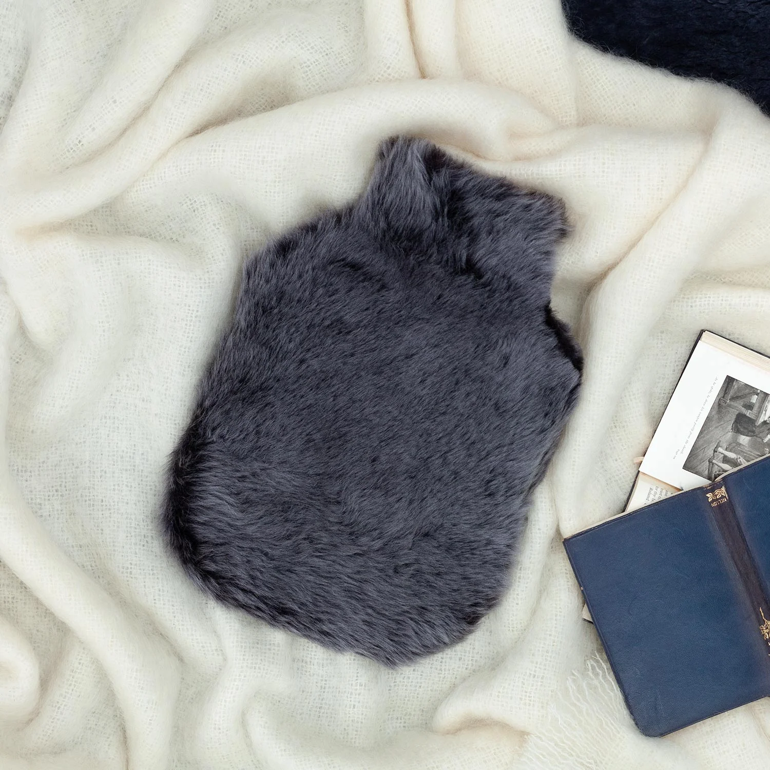 Sheepskin Hot Water Bottle Graphite - Image 2