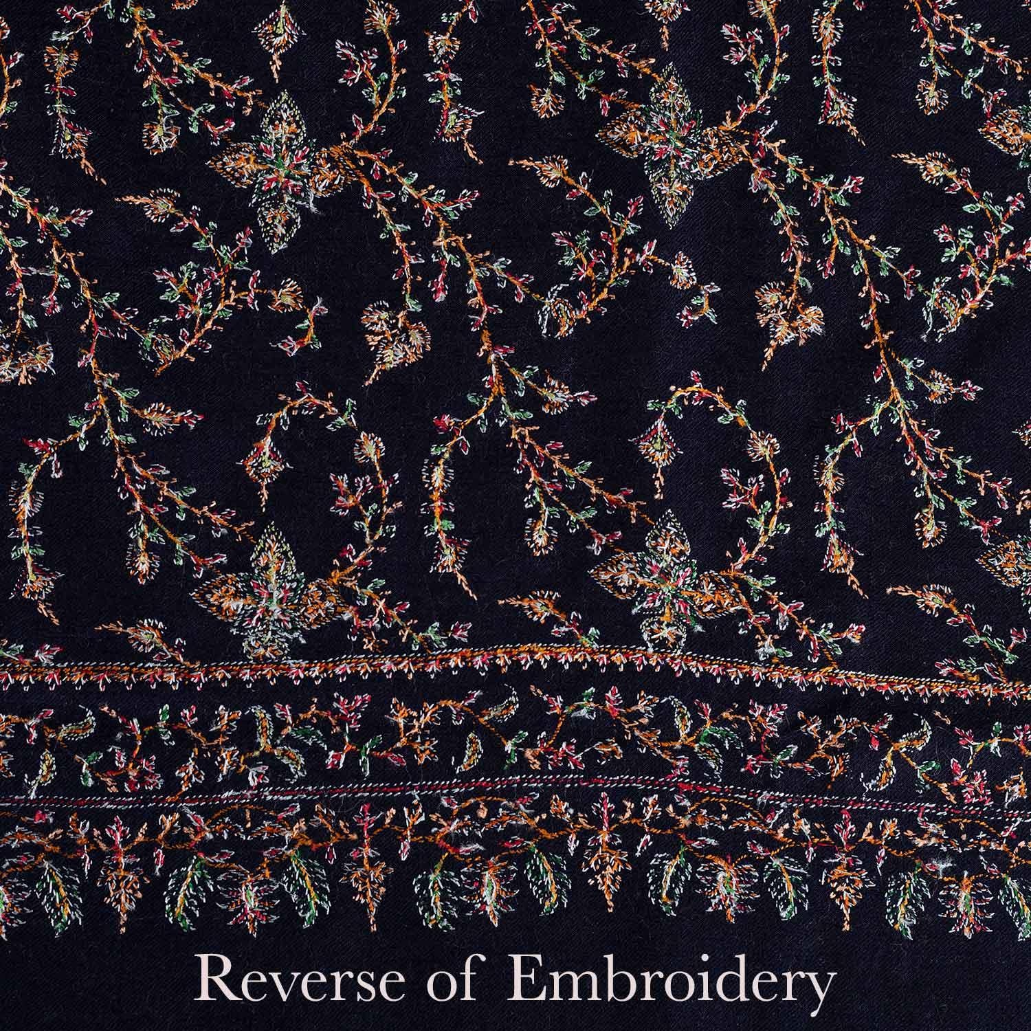 Silk Embroidered Jamawar Shawl Raat - Image 6