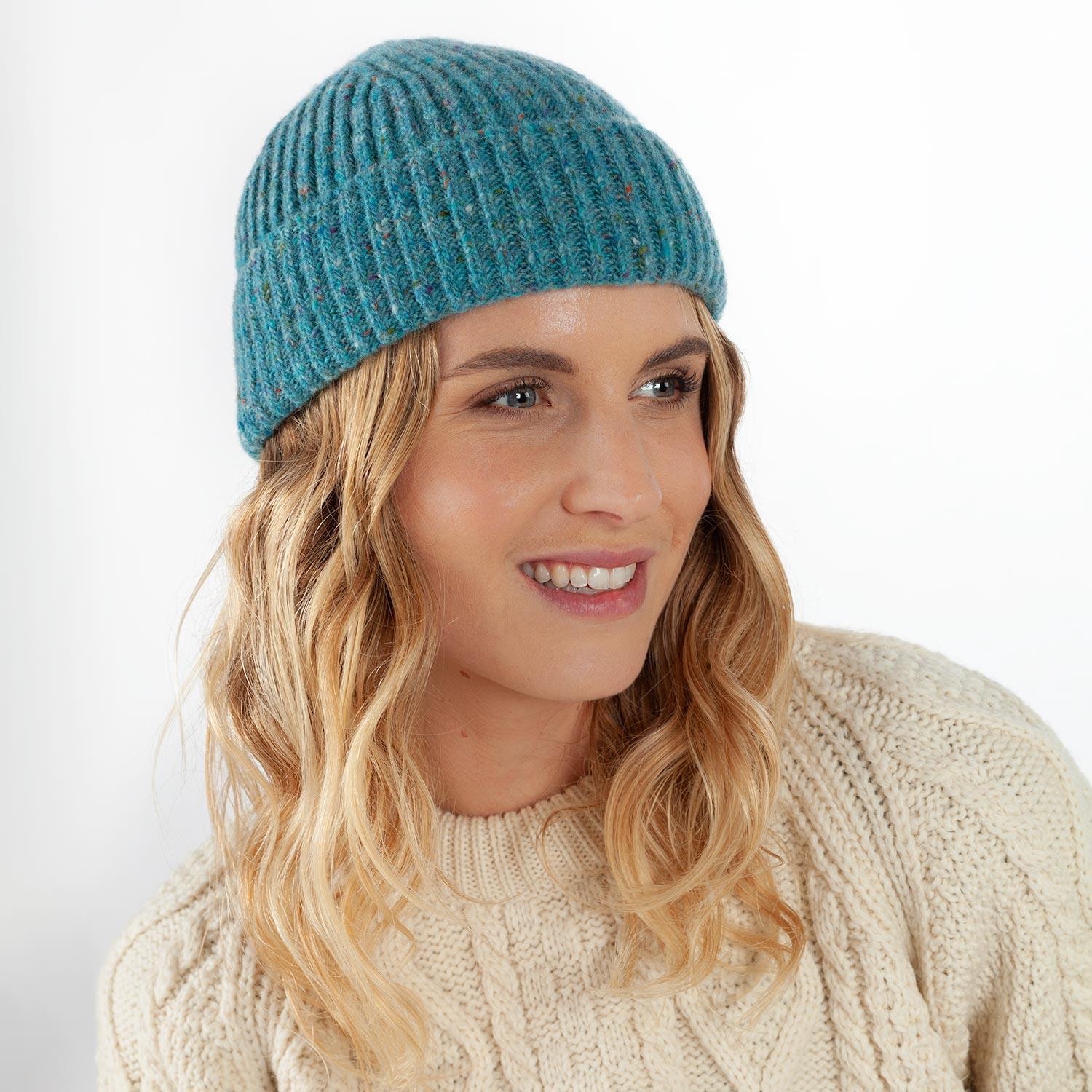 Soft Merino Beanie Turquoise - Image 3