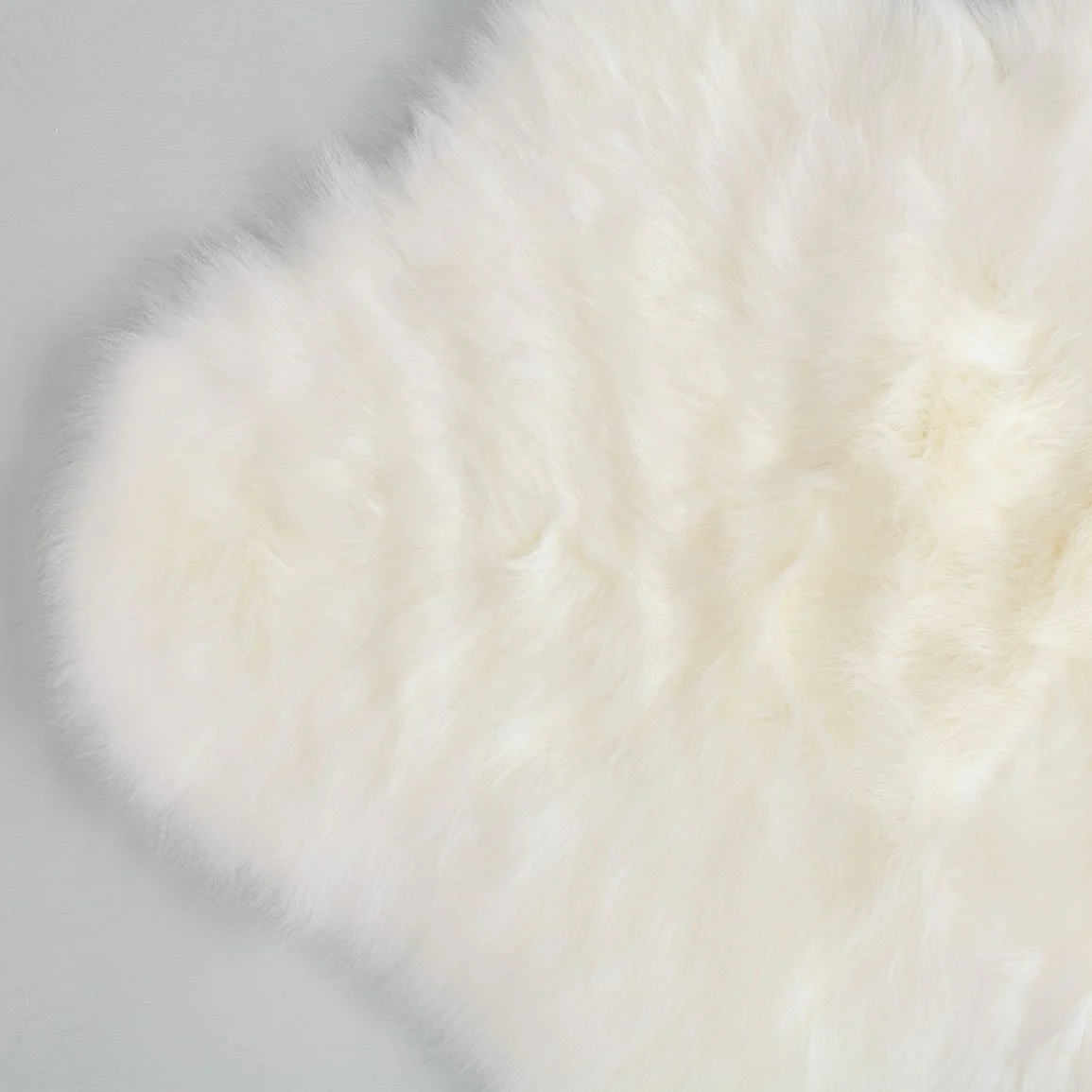 Soft Natural Length Sheepskin Ivory White - Image 2