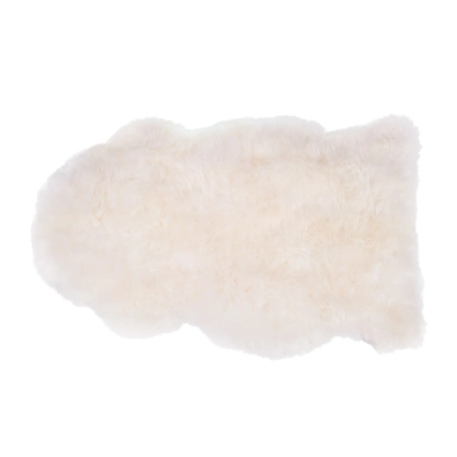 Soft Natural Length Sheepskin Ivory White - Image 3