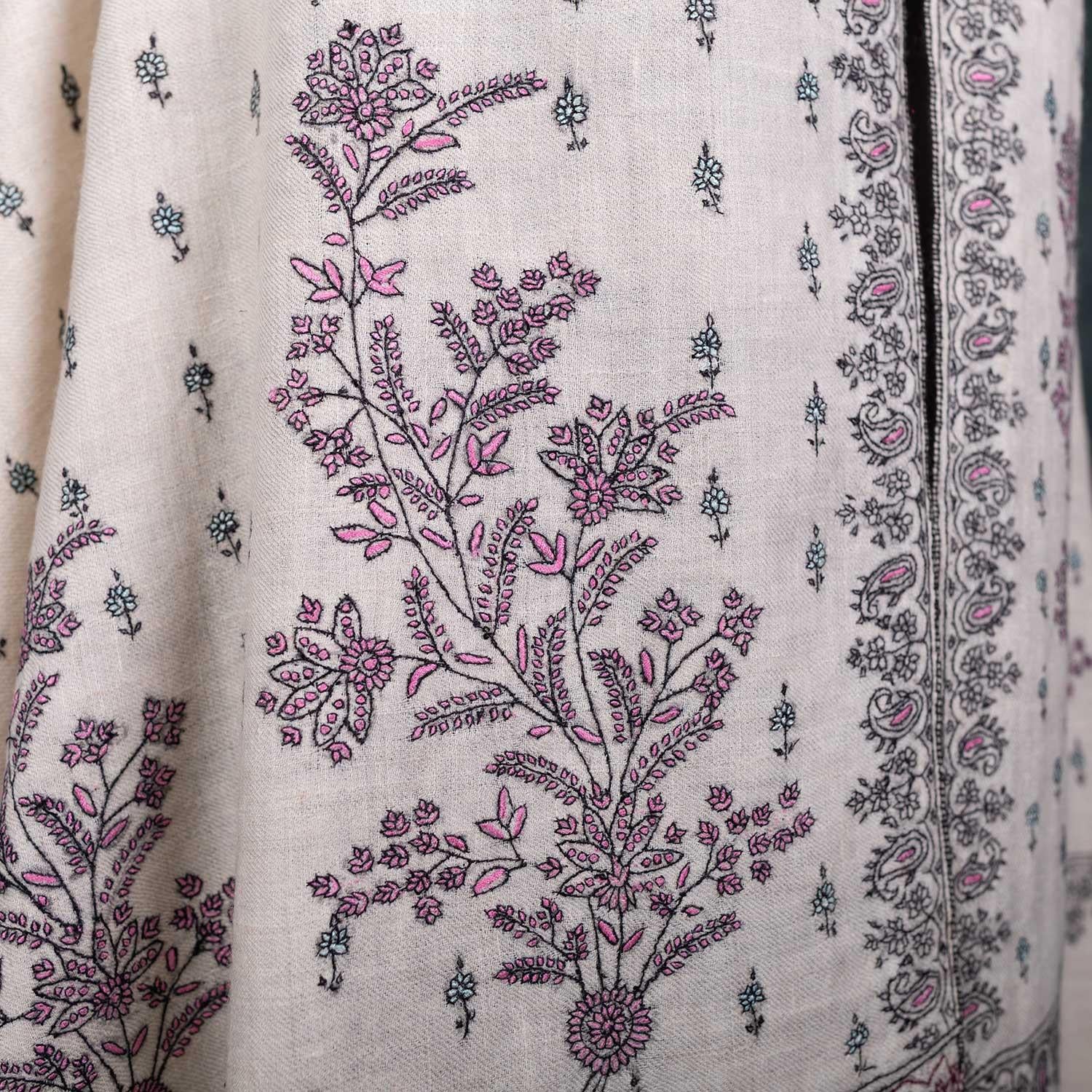 Sozni Embroidered Cashmere Pashmina Humayra - Image 6