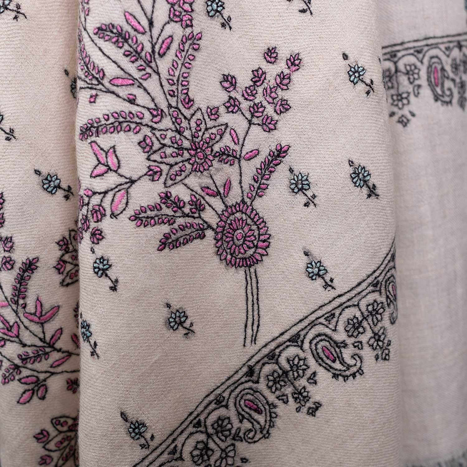 Sozni Embroidered Cashmere Pashmina Humayra - Image 8