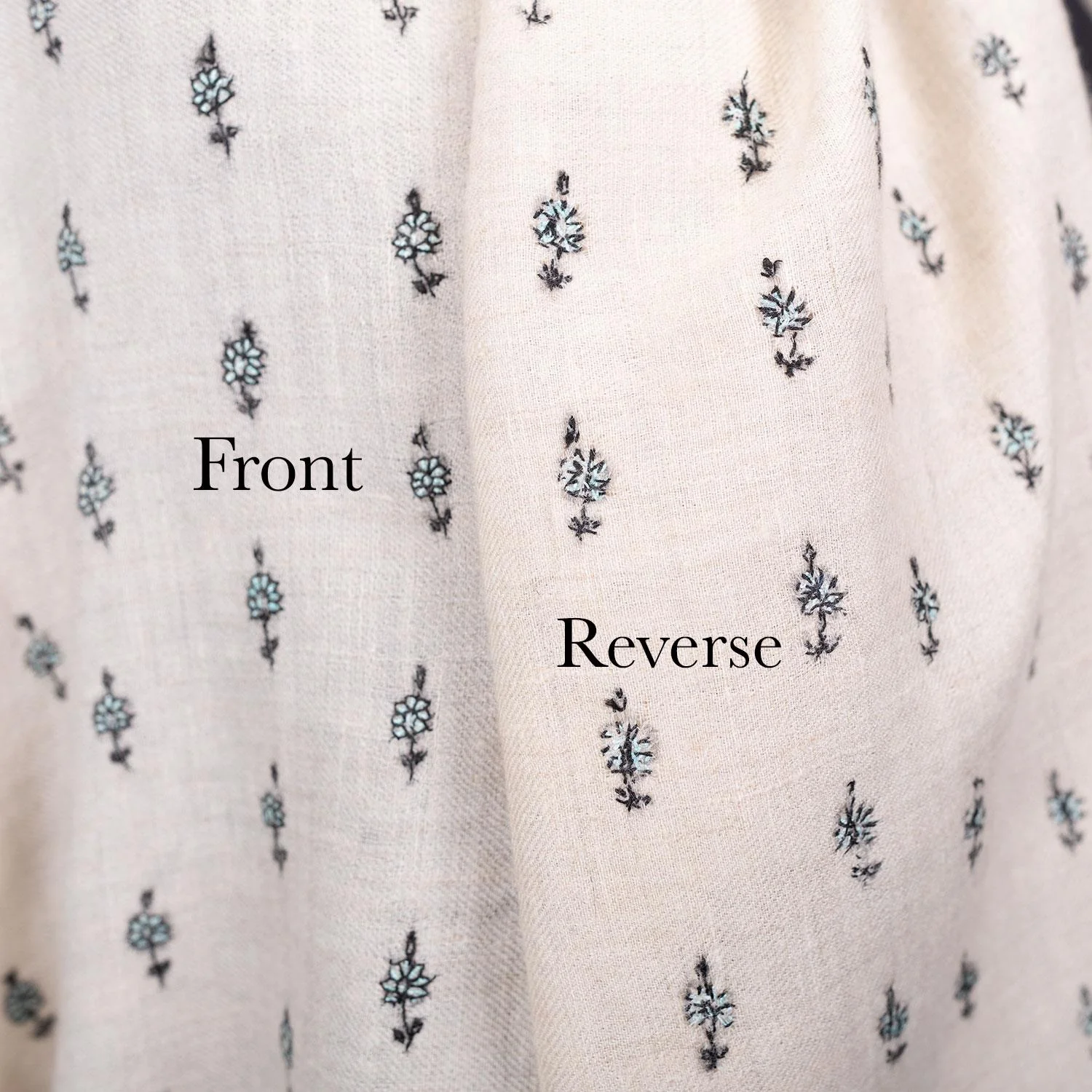 Sozni Embroidered Cashmere Pashmina Humayra - Image 9