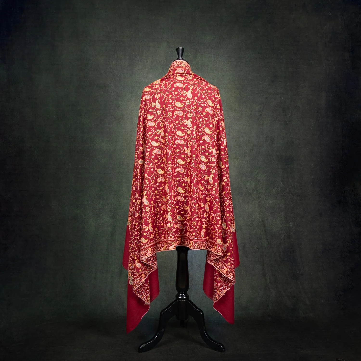 Embroidered Cashmere Pashmina 'Kashmir Bride Ambika' - Image 3