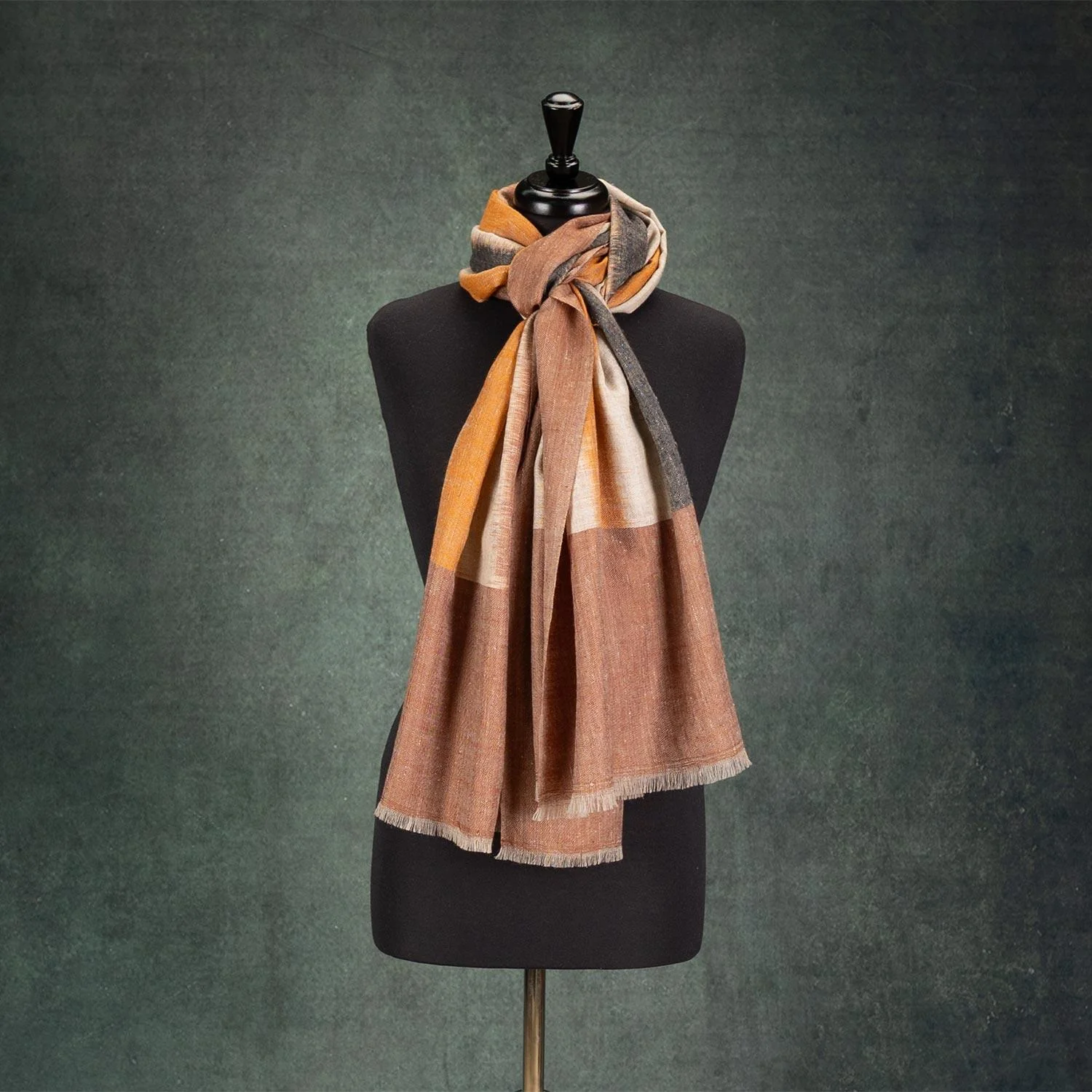 Yarn Dyed Handwoven Magic Series Stole Harvest - Image 6